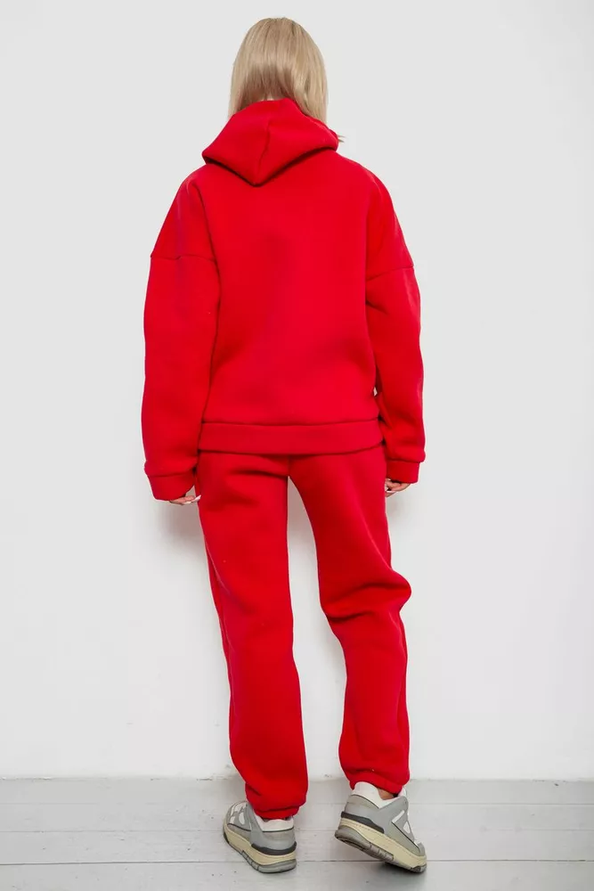 Купить Спортивный костюм женский на флисе, цвет красный, 238R5726 - Фото №4