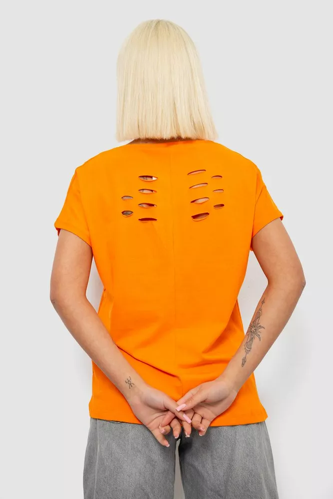 Купити Футболка жіноча з принтом, колір помаранчевий, 244R2013-8 - Фото №4