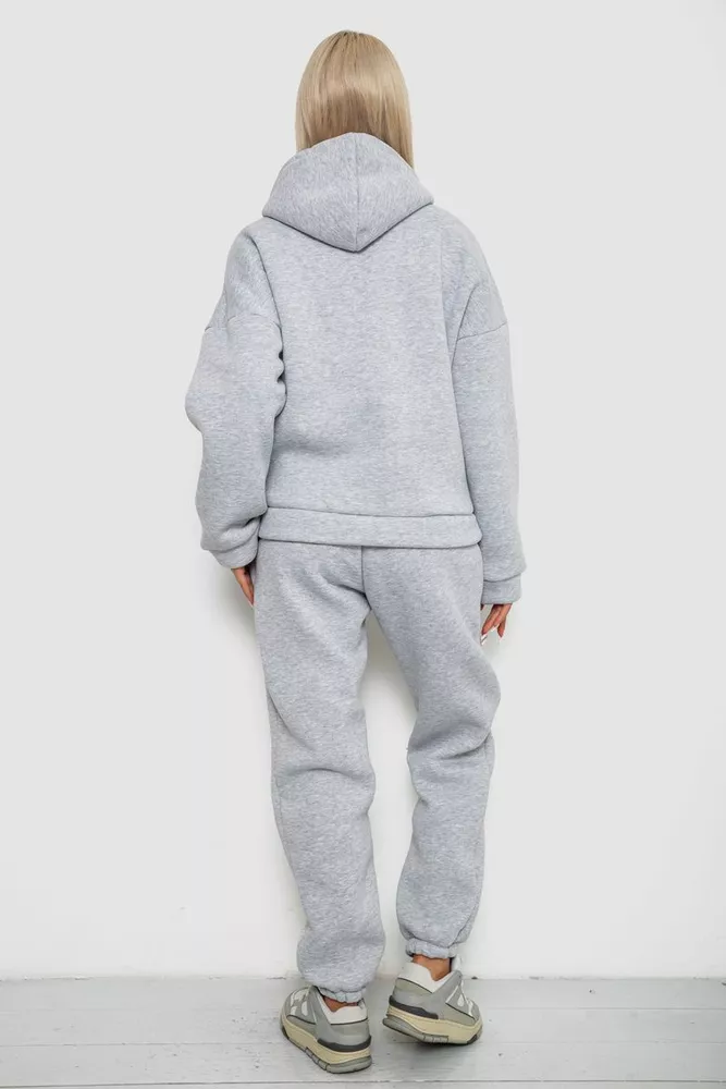 Купить Спортивный костюм женский на флисе, цвет серый, 238R5726 - Фото №4