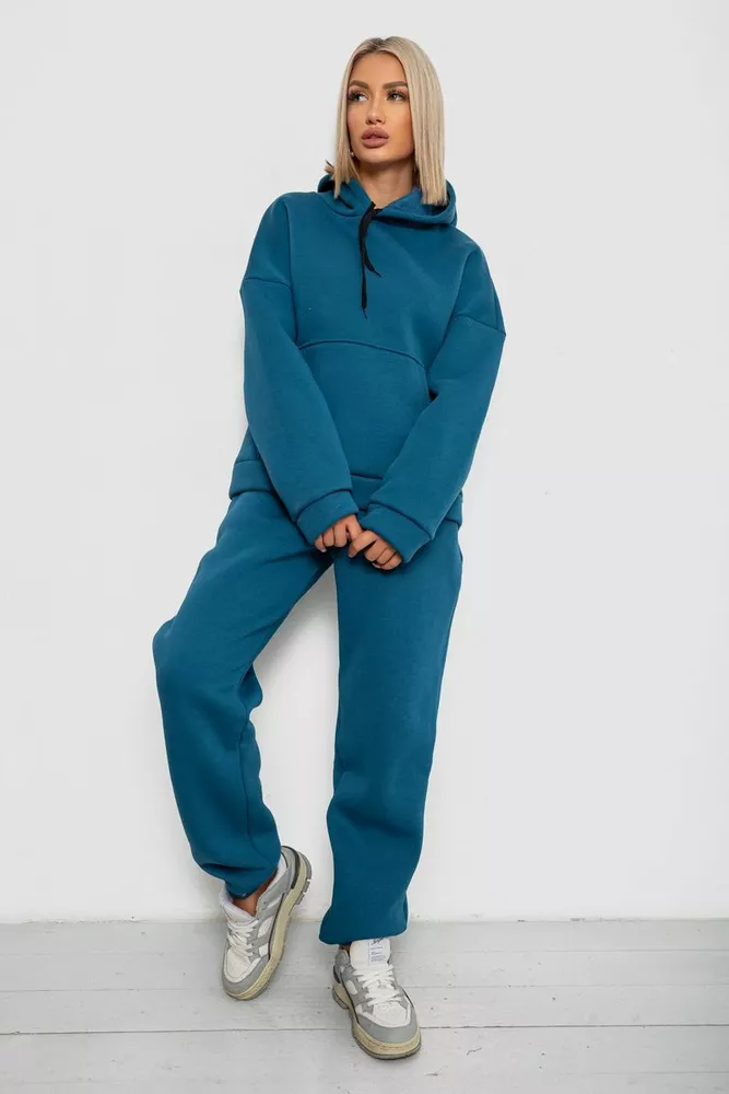 Купить Спортивный костюм женский на флисе, цвет синий, 238R5726 - Фото №1