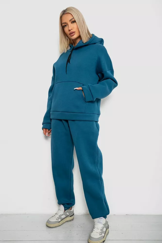 Купить Спортивный костюм женский на флисе, цвет синий, 238R5726 - Фото №3