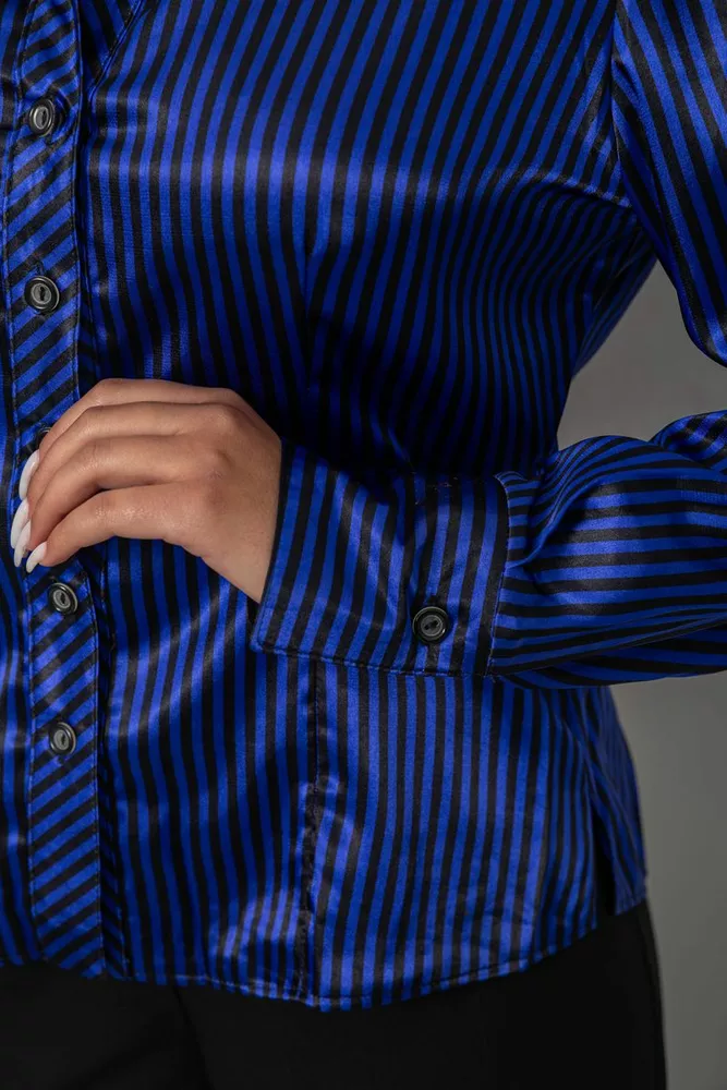 Купити Сорочка класична в смужку, колір чорно-синій, 230R66 - Фото №5