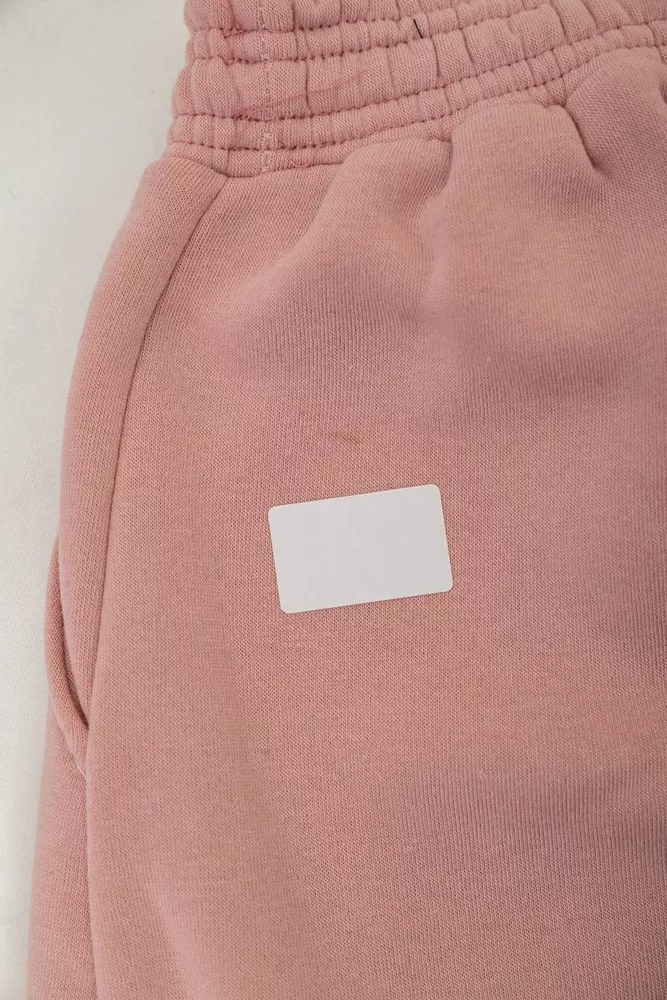 Купить Спортивные штаны женские на флисе  -уценка, цвет пудровый, 238R57828-U - Фото №6