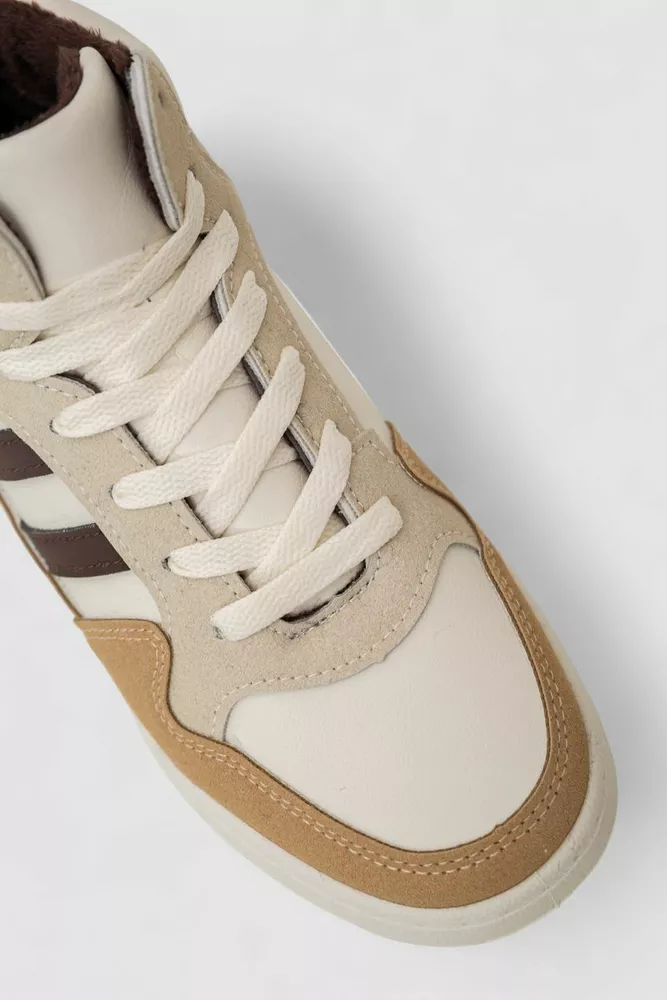 Купить Кроссовки женские зимние на меху, цвет бежевый, 248RAD400-15 - Фото №2