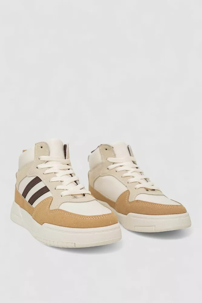 Купить Кроссовки женские зимние на меху, цвет бежевый, 248RAD400-15 - Фото №3