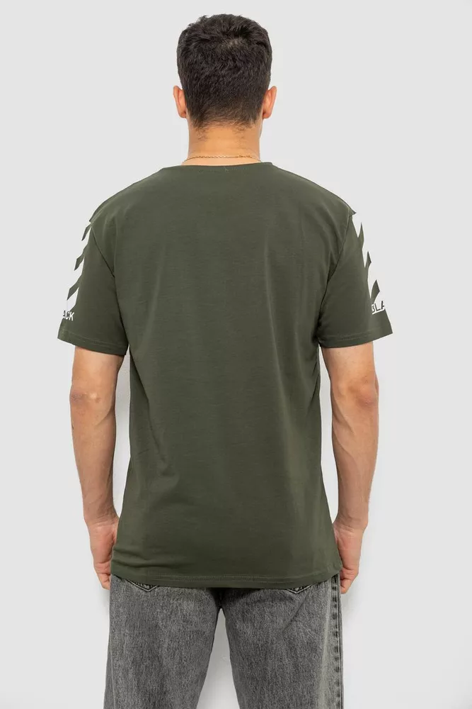 Купить Футболка мужская с принтом, цвет хаки, 244R2530 - Фото №4
