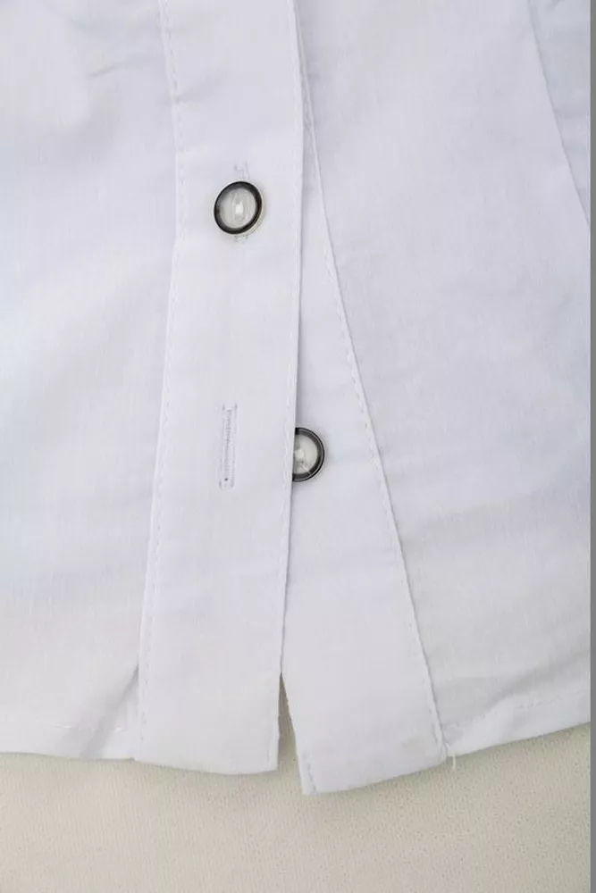 Купити Сорочка жіноча однотонна  -уцінка, колір білий, 230R068-1-U-297 оптом - Фото №7