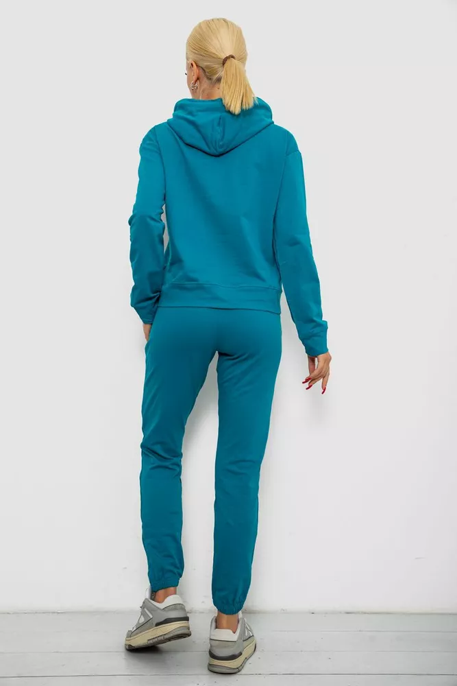 Купити Спортивний костюм жіночий двонитка  -уцінка, колір бірюзовий, 214R1419-004-U-17 - Фото №4