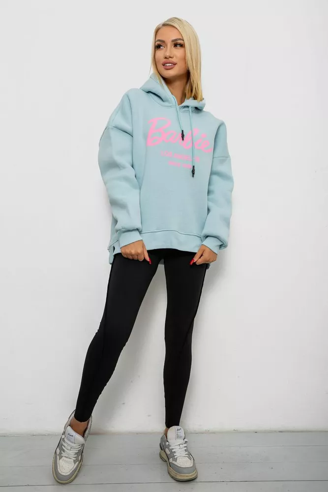 Купити Худі жіночий утеплений  -уцінка, колір блакитний, 244RK707-U - Фото №2