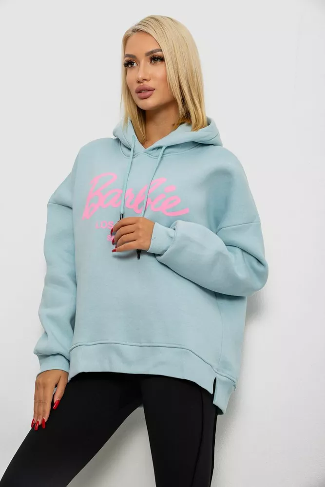 Купити Худі жіночий утеплений  -уцінка, колір блакитний, 244RK707-U - Фото №3