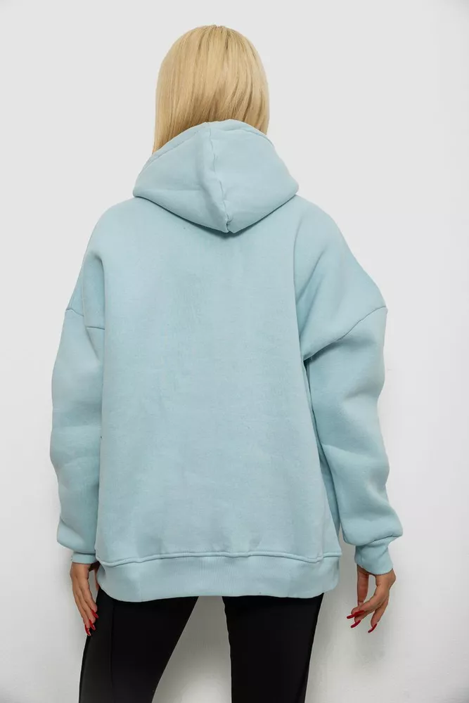 Купити Худі жіночий утеплений  -уцінка, колір блакитний, 244RK707-U - Фото №4