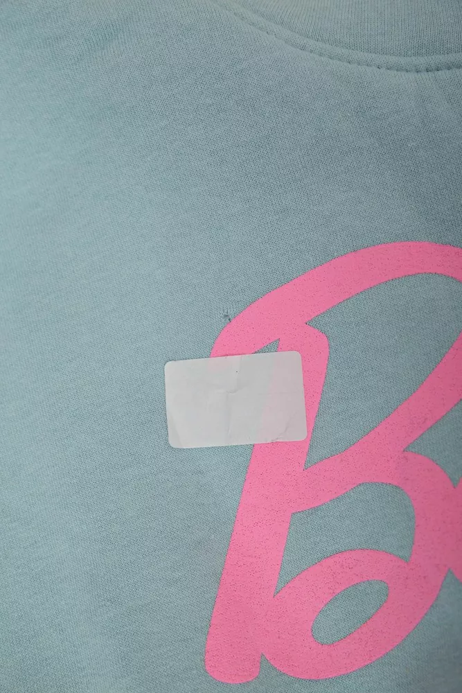 Купити Худі жіночий утеплений  -уцінка, колір блакитний, 244RK707-U - Фото №7