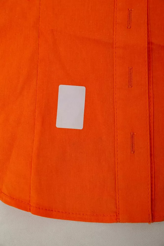 Купити Сорочка жіноча однотонна  -уцінка, колір помаранчевий, 230R068-1-U-289 оптом - Фото №6