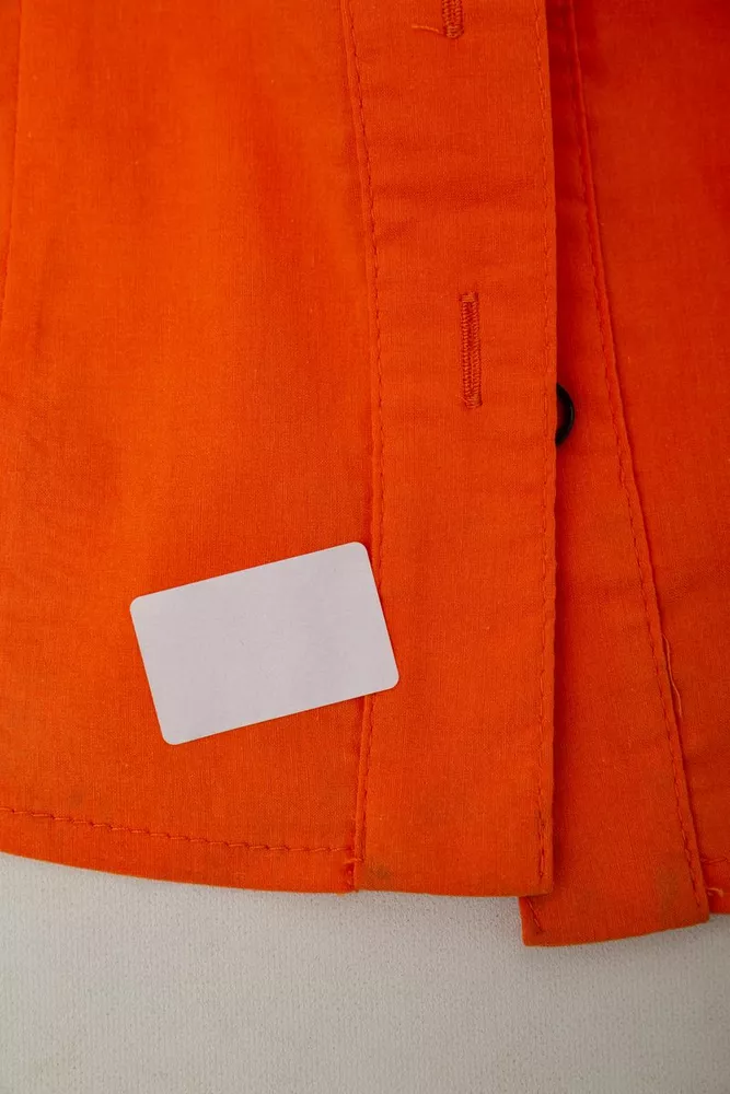 Купити Сорочка жіноча однотонна  -уцінка, колір помаранчевий, 230R068-1-U-289 оптом - Фото №7