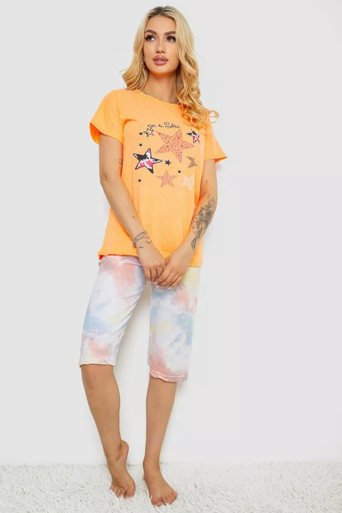 Купить Пижама женская, цвет оранжевый, 243R50583 - Фото №1