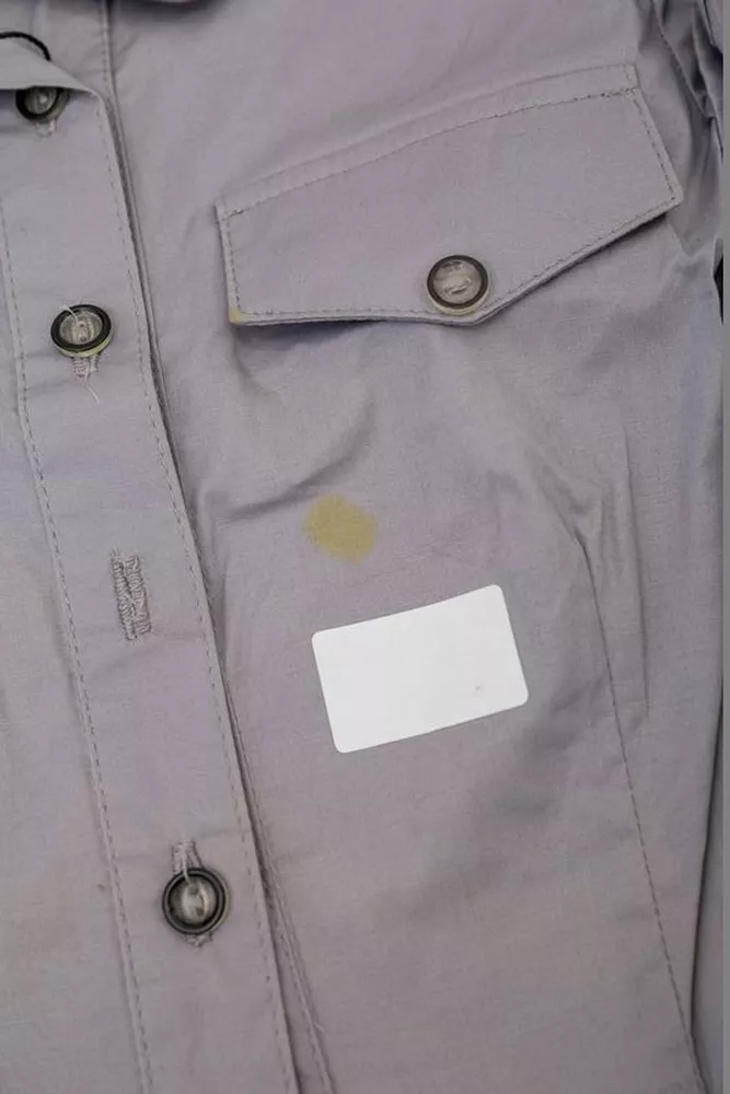 Купить Рубашка женская однотонная  -уценка, цвет серый, 230R068-1-U-293 оптом - Фото №6