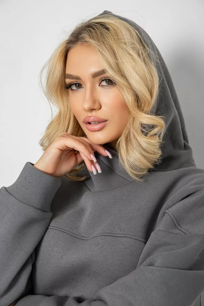 Купити Спортивний костюм жіночий на флісі, колір сірий, 247R10765 оптом - Фото №6