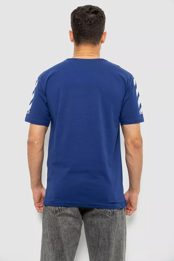 Купить Футболка мужская с принтом, цвет синий, 244R2530 - Фото №4