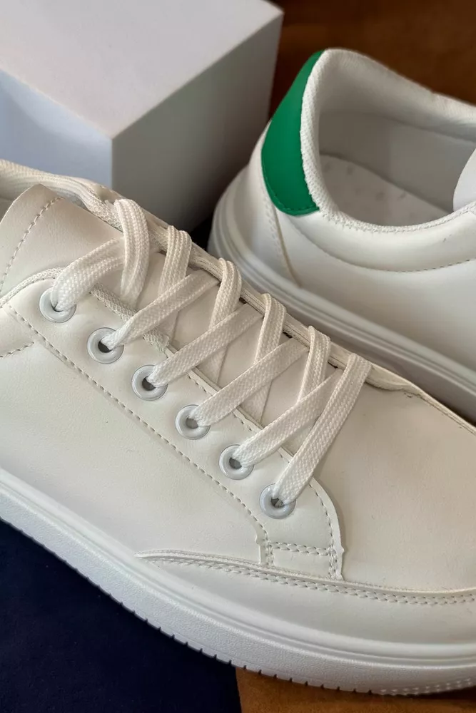 Купити Кеди чоловічі, колір біло-зелений, 248RR190 - Фото №2