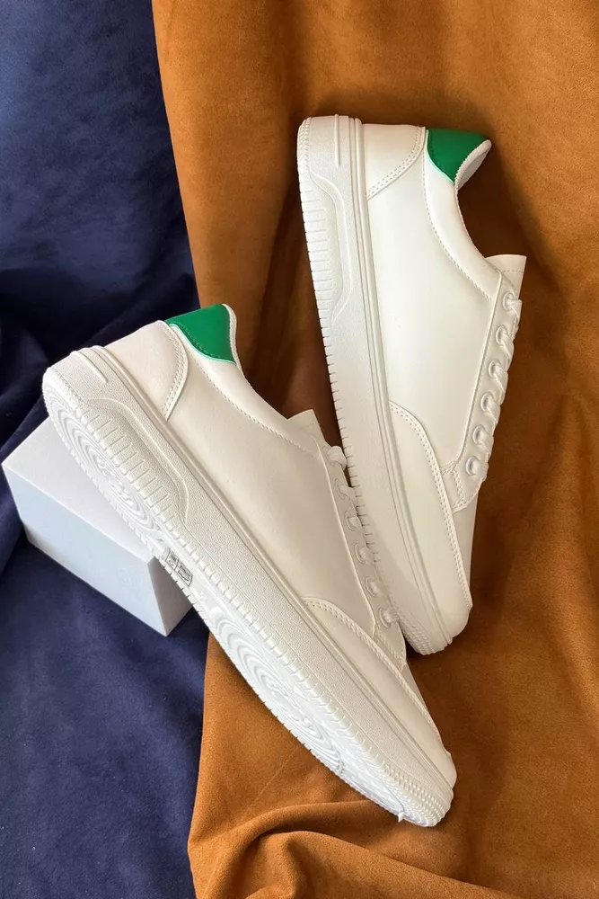 Купити Кеди чоловічі, колір біло-зелений, 248RR190 - Фото №3