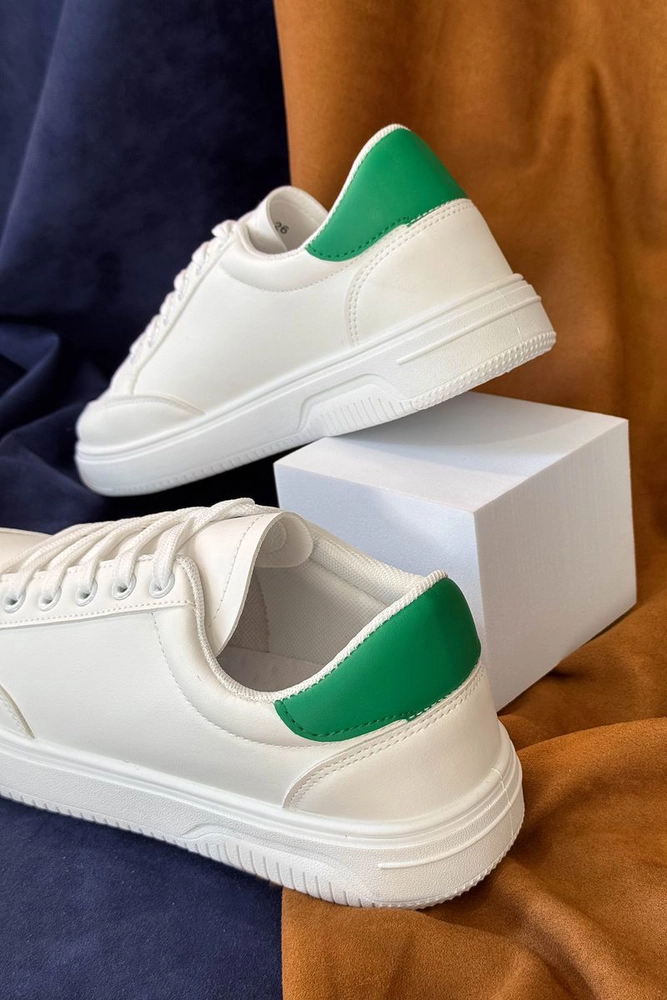 Купити Кеди чоловічі, колір біло-зелений, 248RR190 - Фото №4