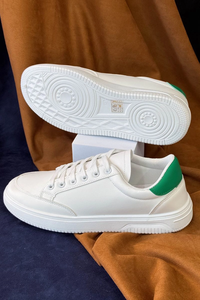 Купити Кеди чоловічі, колір біло-зелений, 248RR190 - Фото №5