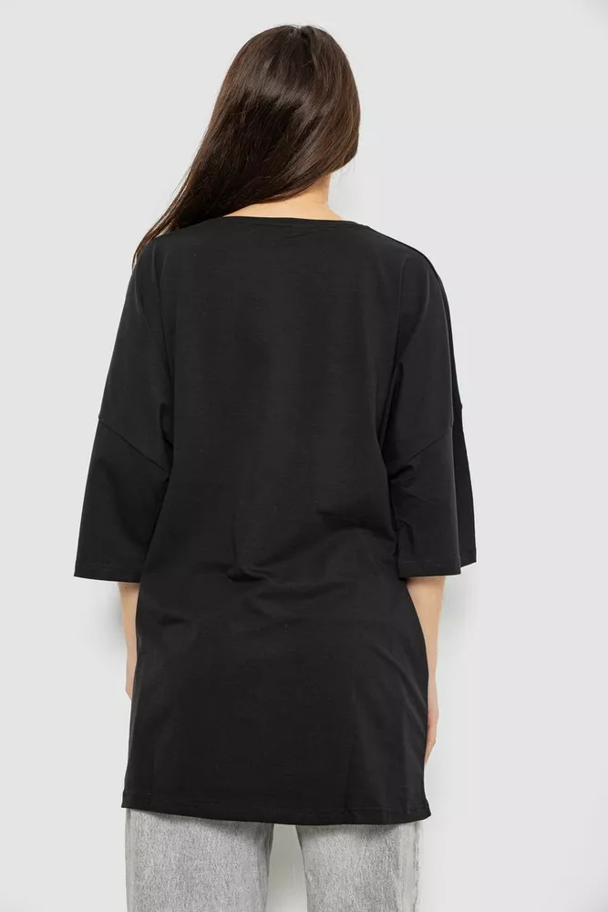 Купить Футболка женская с принтом, цвет черный, 244R3014 - Фото №4