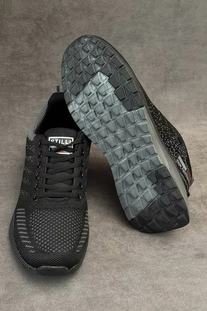 Купить Кроссовки мужские демисезонные, цвет черно-серый, 248RH267 - Фото №5