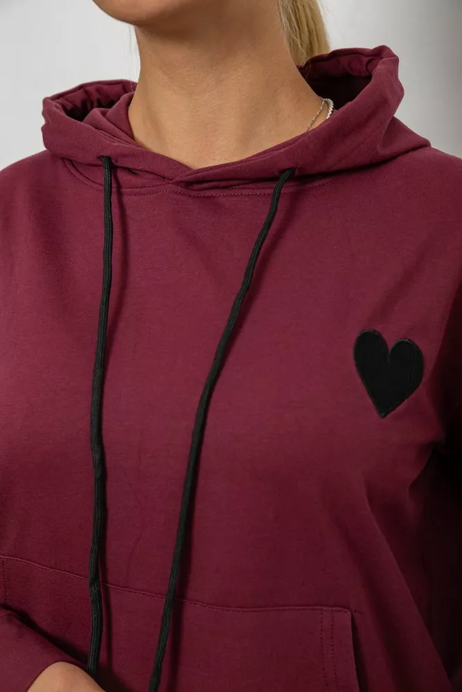 Купить Спортивный костюм женский двухнитка, цвет сливовый, 214R1419-004 - Фото №5
