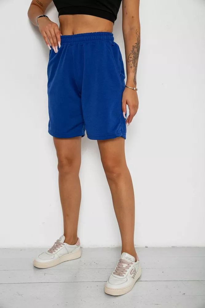 Купити Шорти жіночі однотонні  -уцінка, колір електрик, 238R57820-U-7 - Фото №3