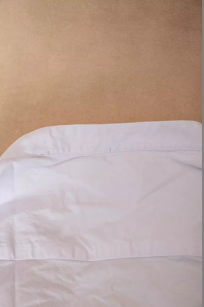 Купити Сорочка чоловіча однотонна  -уцінка, колір білий, 186R2033-U-1 оптом - Фото №6