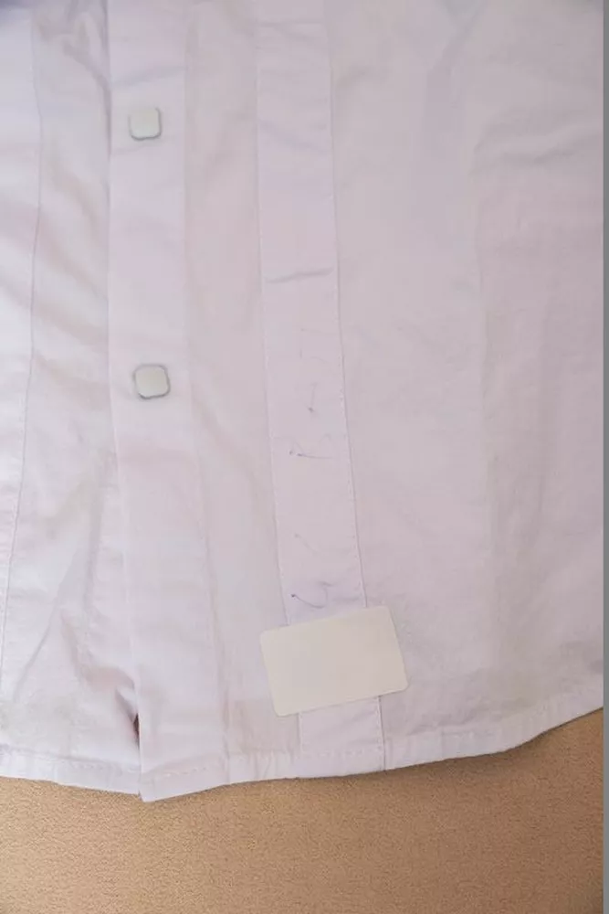 Купити Сорочка чоловіча однотонна  -уцінка, колір білий, 186R2033-U-6 - Фото №6