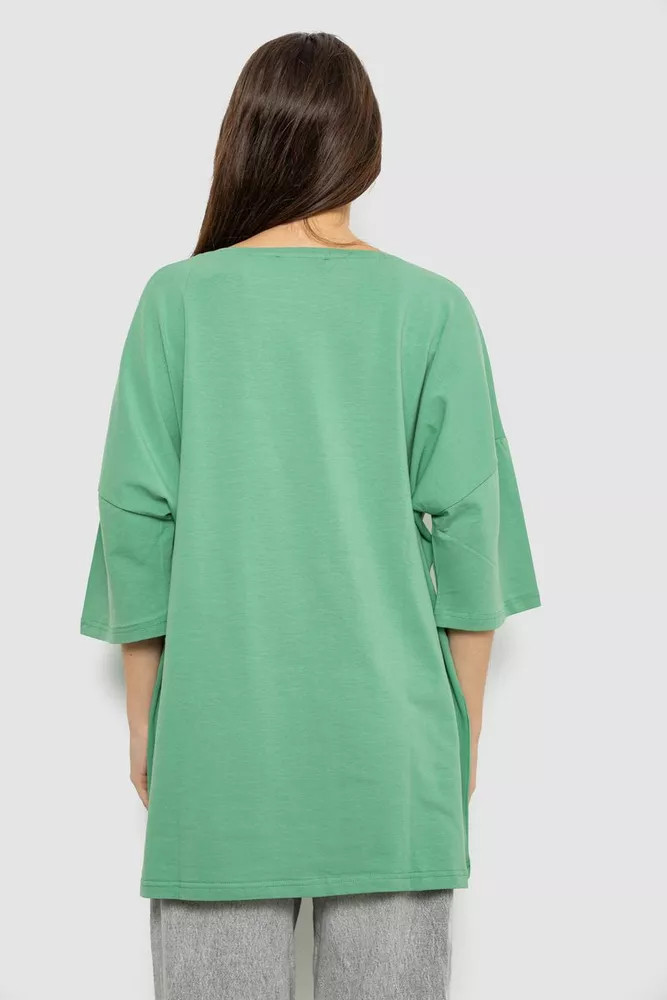 Купить Футболка женская с принтом, цвет оливковый, 244R3014 - Фото №4