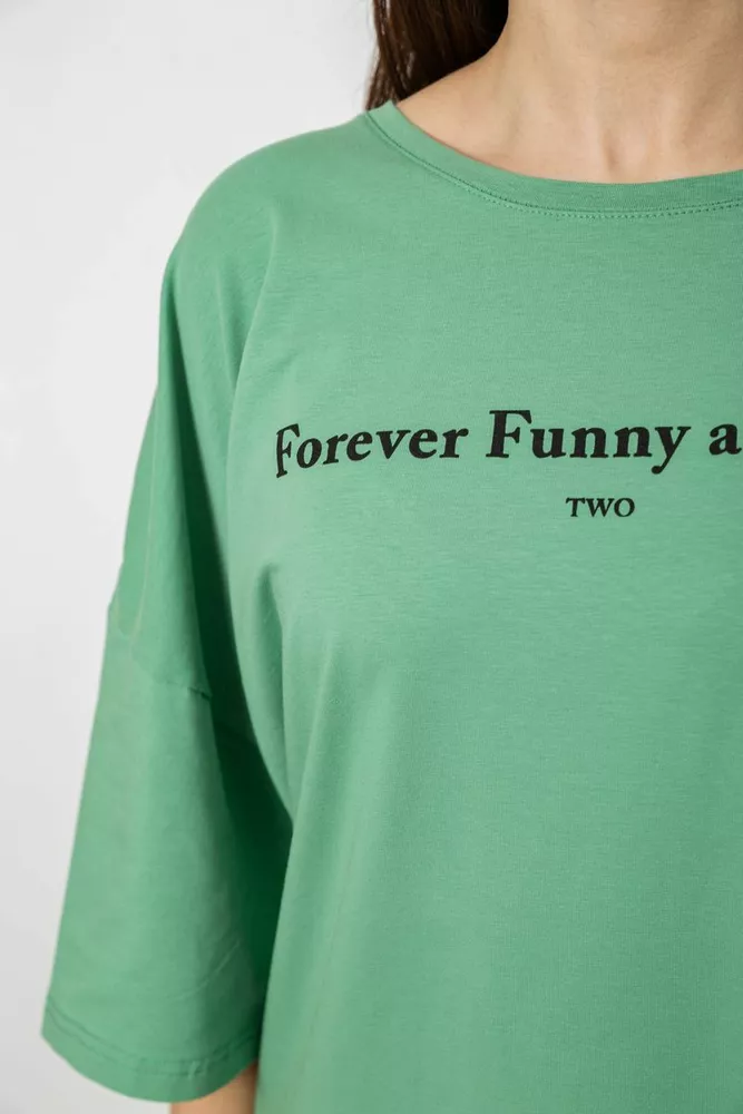 Купить Футболка женская с принтом, цвет оливковый, 244R3014 - Фото №5