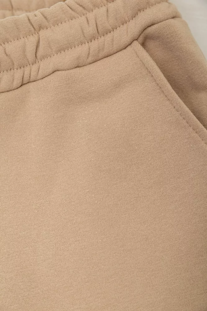 Купить Спортивные штаны женские на флисе  -уценка, цвет бежевый, 238R57013-U-9 - Фото №6