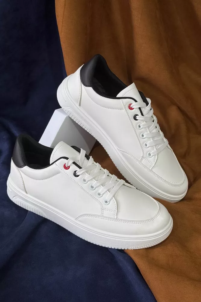 Купити Кеди чоловічі, колір біло-чорний, 248RR190 - Фото №2