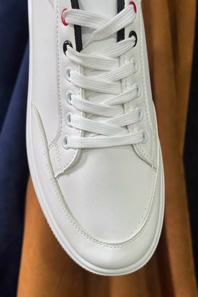 Купити Кеди чоловічі, колір біло-чорний, 248RR190 - Фото №3