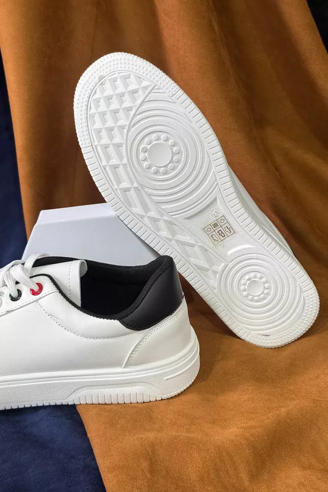 Купити Кеди чоловічі, колір біло-чорний, 248RR190 - Фото №5