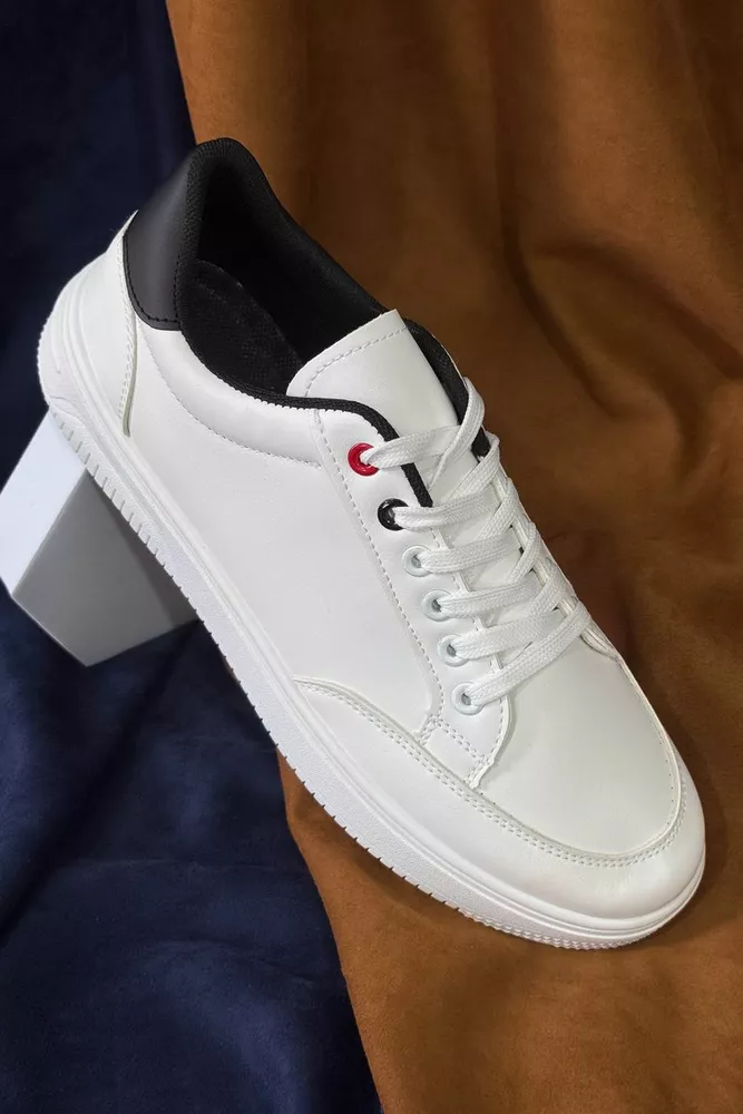 Купити Кеди чоловічі, колір біло-чорний, 248RR190 - Фото №1