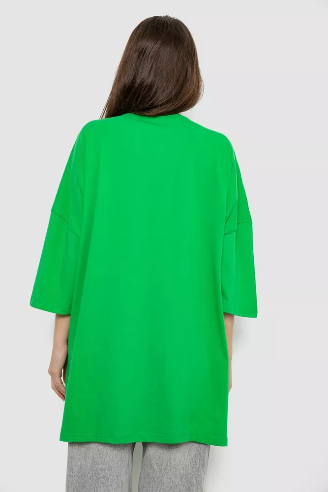 Купить Футболка женская с принтом, цвет зеленый, 244R3014 - Фото №4