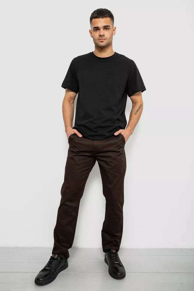 Купить Брюки мужские классические, цвет шоколадный, 243RXK39-2 оптом - Фото №2