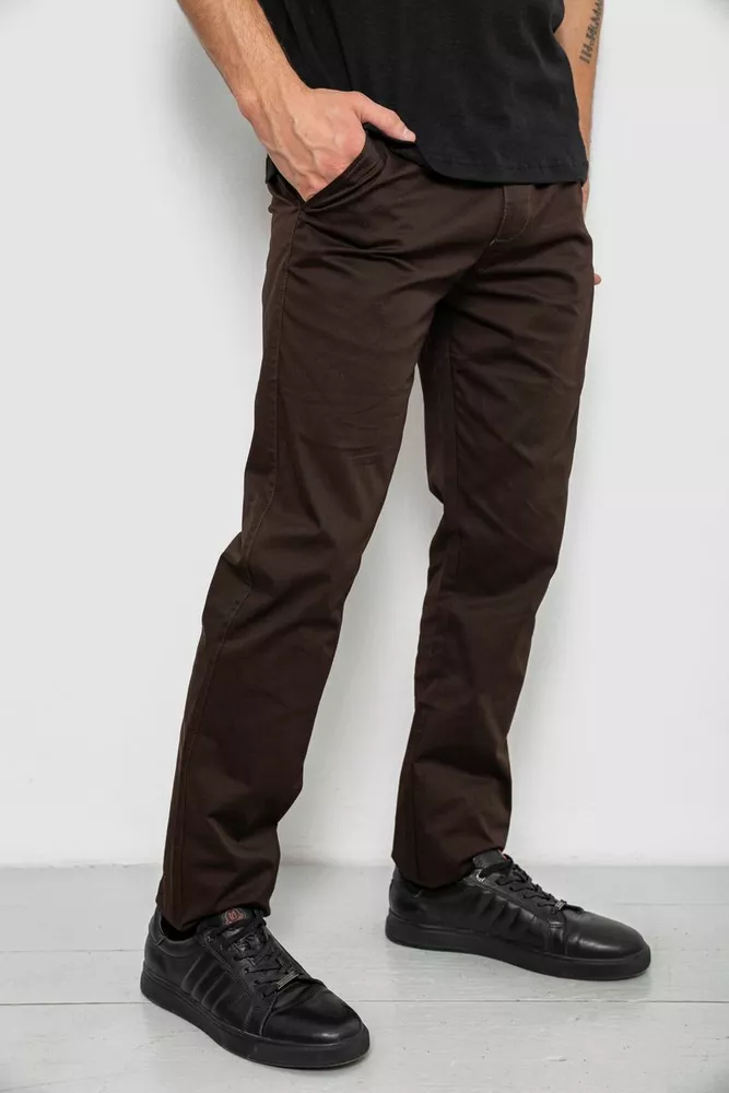 Купить Брюки мужские классические, цвет шоколадный, 243RXK39-2 оптом - Фото №3