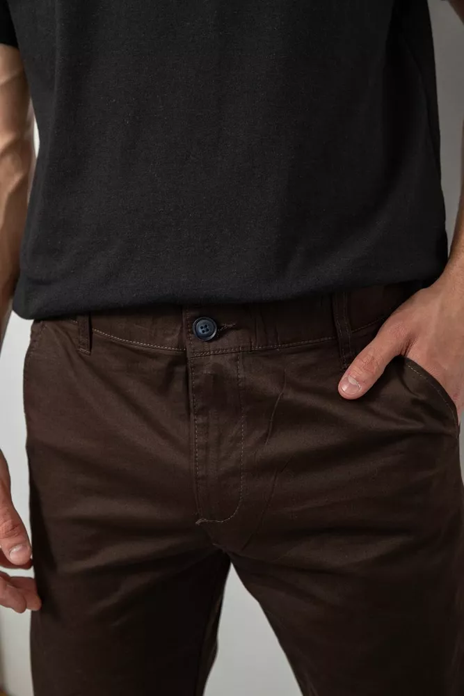 Купить Брюки мужские классические, цвет шоколадный, 243RXK39-2 оптом - Фото №5