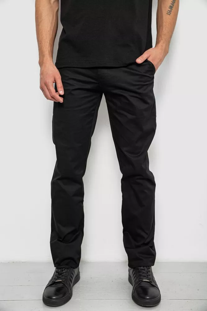 Купить Брюки мужские классические, цвет черный, 243RXK39-2 оптом - Фото №1