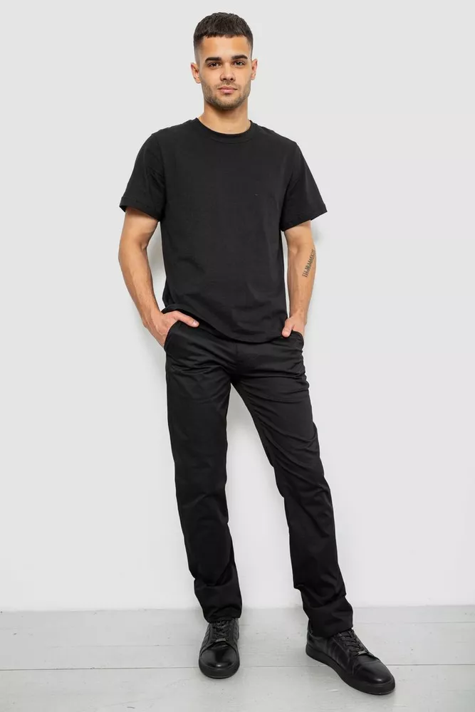 Купить Брюки мужские классические, цвет черный, 243RXK39-2 оптом - Фото №2