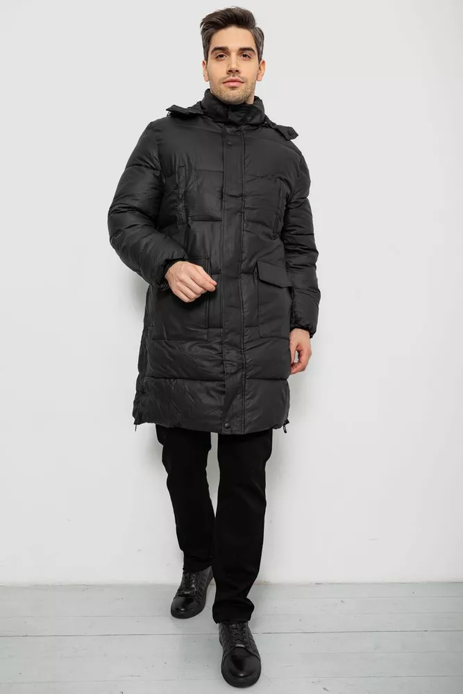 Купить Куртка мужская зимняя удлиненная  -уценка, цвет черный, 244RH76-30D-U - Фото №3