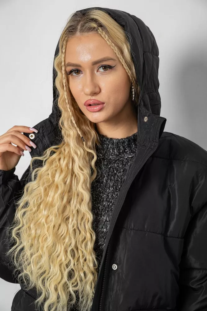 Купить Куртка женская демисезонная с поясом  -уценка, цвет черный, 207R2023-U-6 - Фото №5