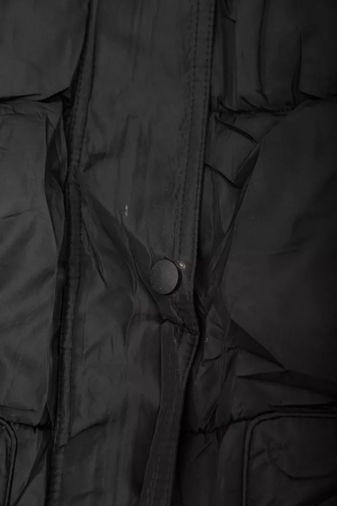 Купить Куртка женская демисезонная с поясом  -уценка, цвет черный, 207R2023-U-6 - Фото №8