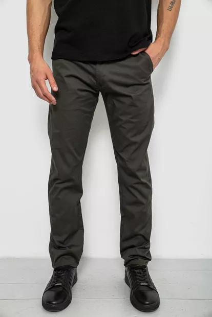 Брюки мужские классические, цвет хаки, 243RXK39-2