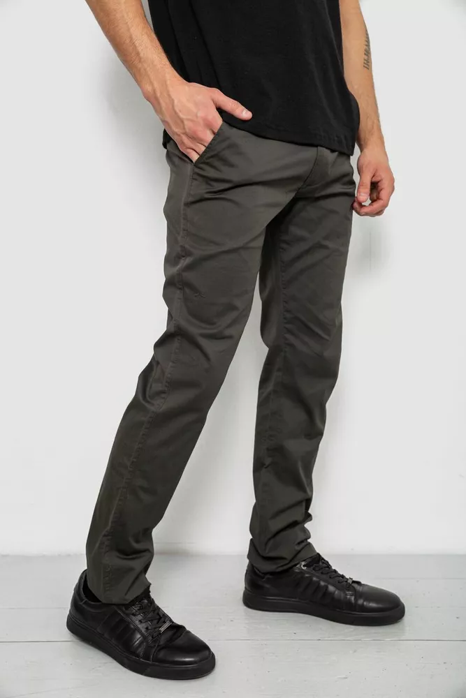 Купить Брюки мужские классические, цвет хаки, 243RXK39-2 оптом - Фото №3